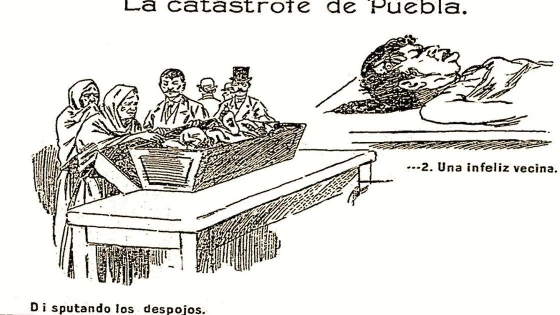 Al siguiente día de la explosión se celebraran oficios religiosos en los templos de toda la ciudad por el eterno descanso de los que perecieron en el desastre. Ilustración de Carlos Alcalde